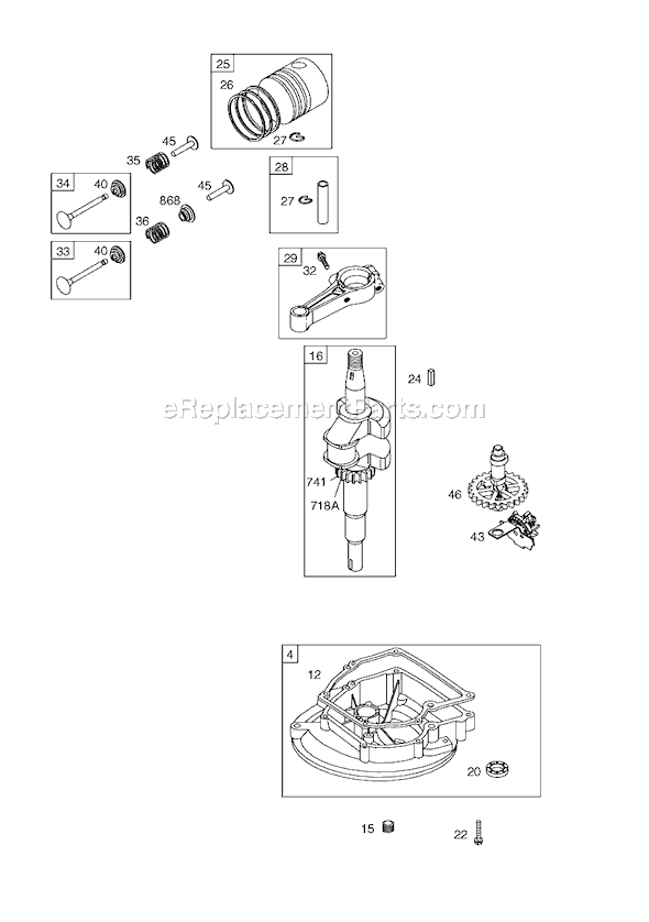 Page B Diagram and Parts List for 9S500SERIES  Briggs and Stratton Engine